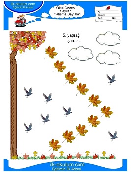 Çocuklar İçin Sayılar Çalışma Sayfaları 
